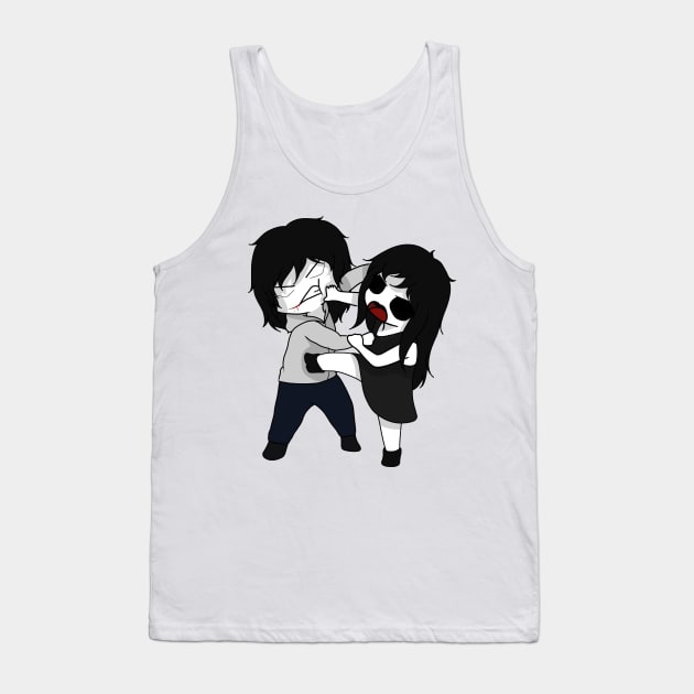 creepypasta jeff vs jane chibi Tank Top by LillyTheChibi